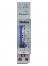 SUL 180 a, Аналоговый электромеханический одноканальный таймер Theben с сегментами на DIN-рейку (арт. 1800001)